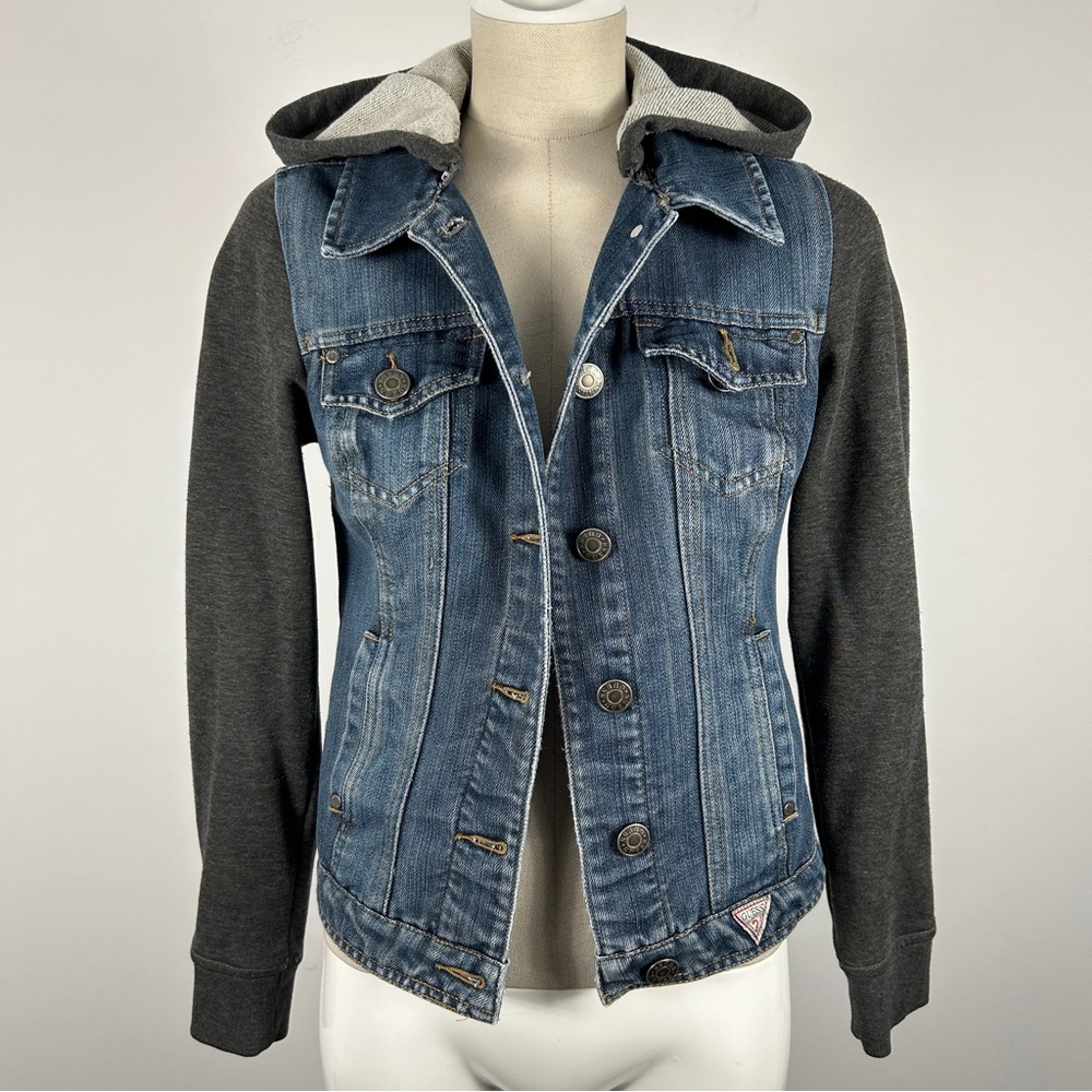 Guess hooded denim jacket S